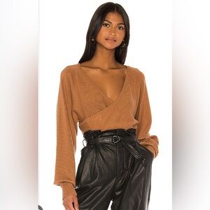 Camila Coelho Nina Sweater in Brown